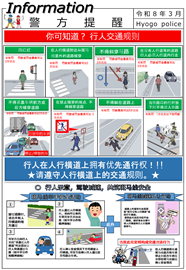 你可知道? 行人交通规则?