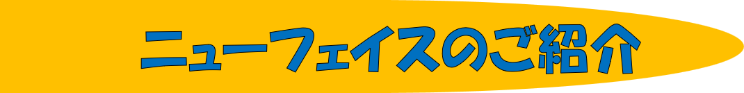 ニューフェイスのご紹介
