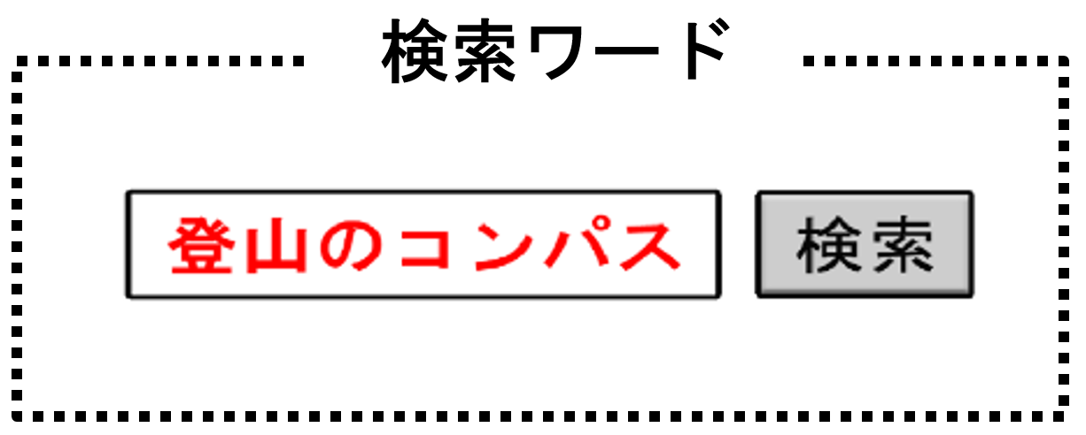 検索ワード　登山のコンパス