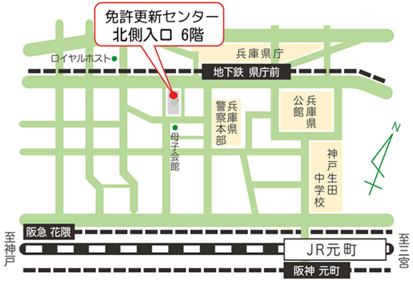 神戸更新センターの地図