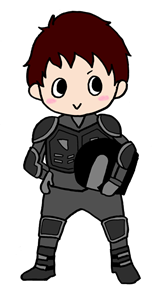 ヘルメットプロテクター着用