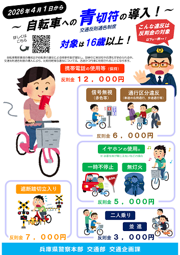 自転車関連道路交通法改正に関するチラシ